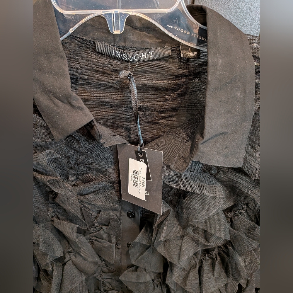 Insight Black Ruffled Blouse - Picture 3 of 4